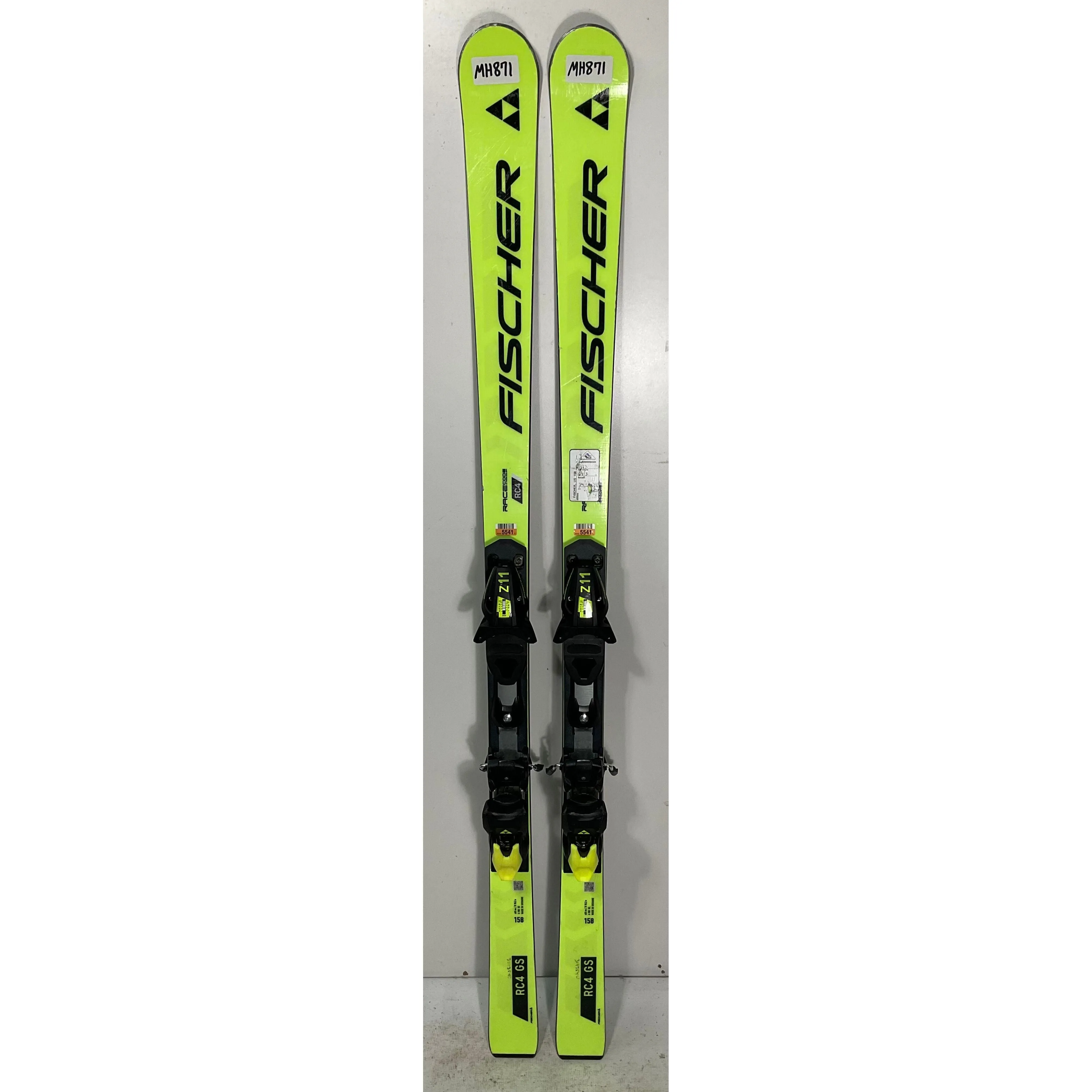 2025 Fischer RC4 GS 158cm Jr Skis w/ Z11 Bindings