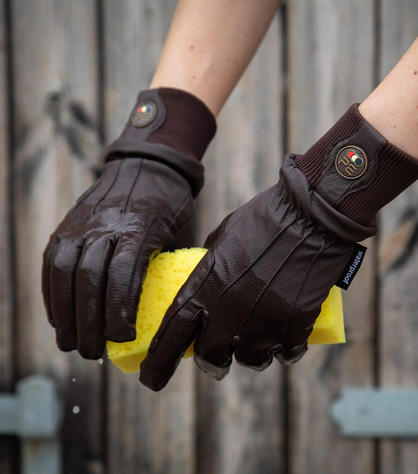 Dajour Waterproof Riding Gloves Brown