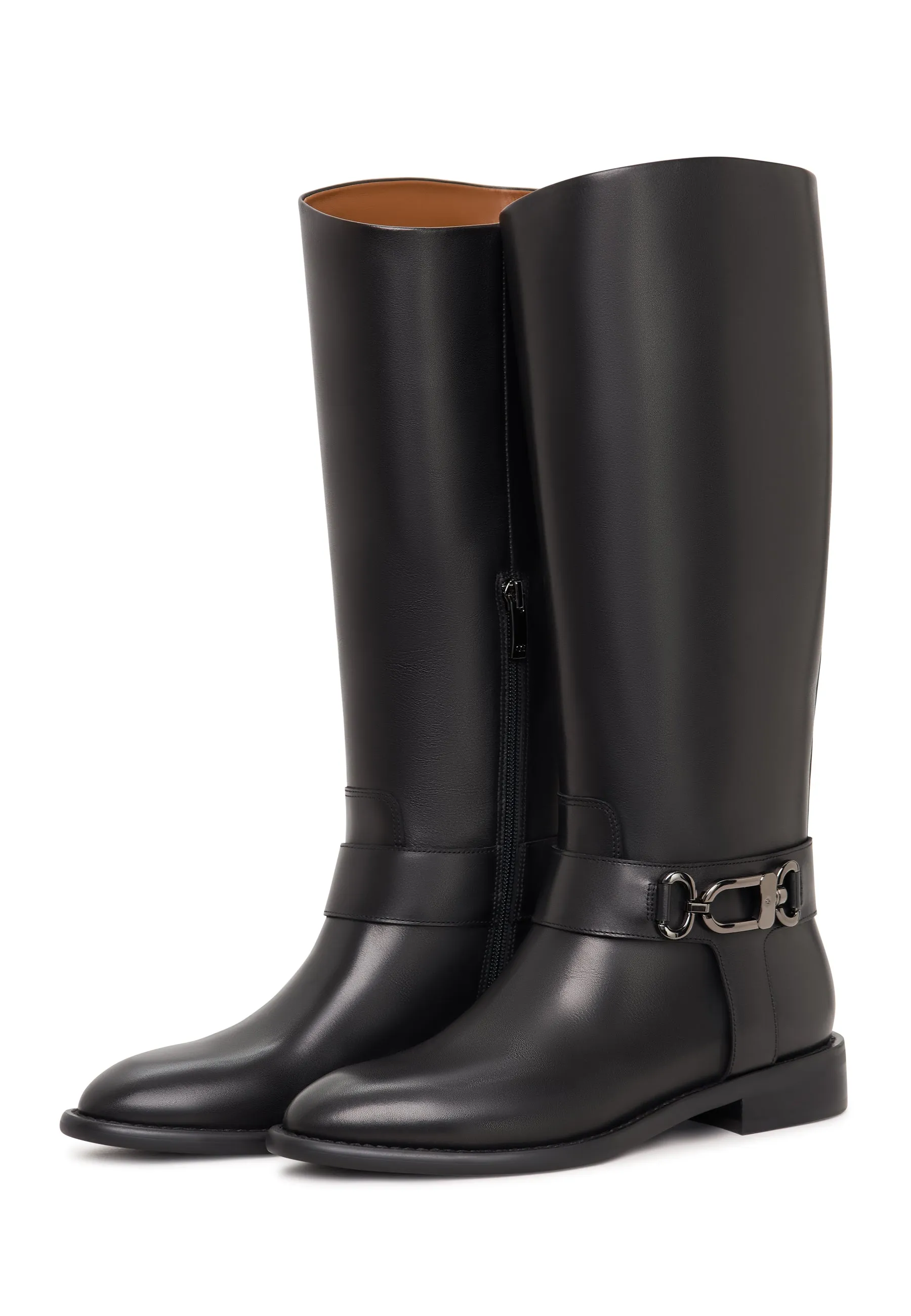 Equestrian Boots with Buckle Detail Dora - Black