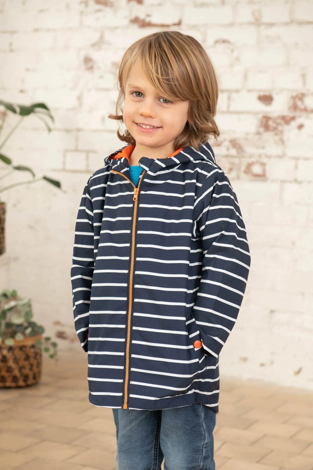 Ethan Jacket - Navy Stripe