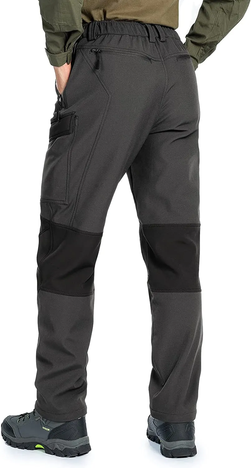 Hiauspor Men's Ski Snow Pants Waterproof Fleece Lined Insulated Winter Pants