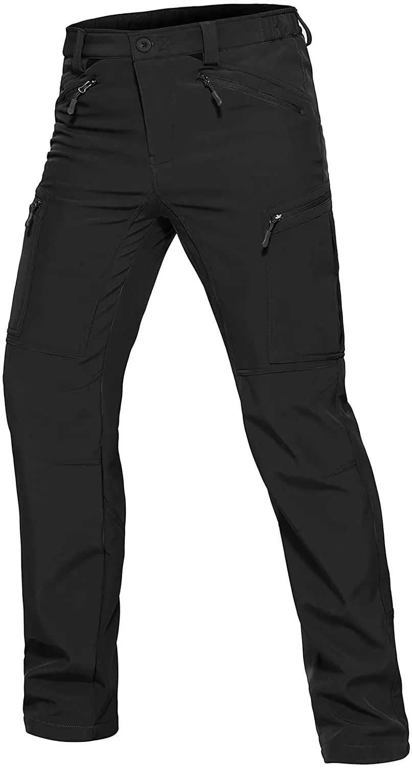 Hiauspor Men's Ski Snow Pants Waterproof Fleece Lined Insulated Winter Pants