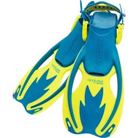 Open Box Cressi Rocks Kid Fins - Cool Blue - Large/X-Large