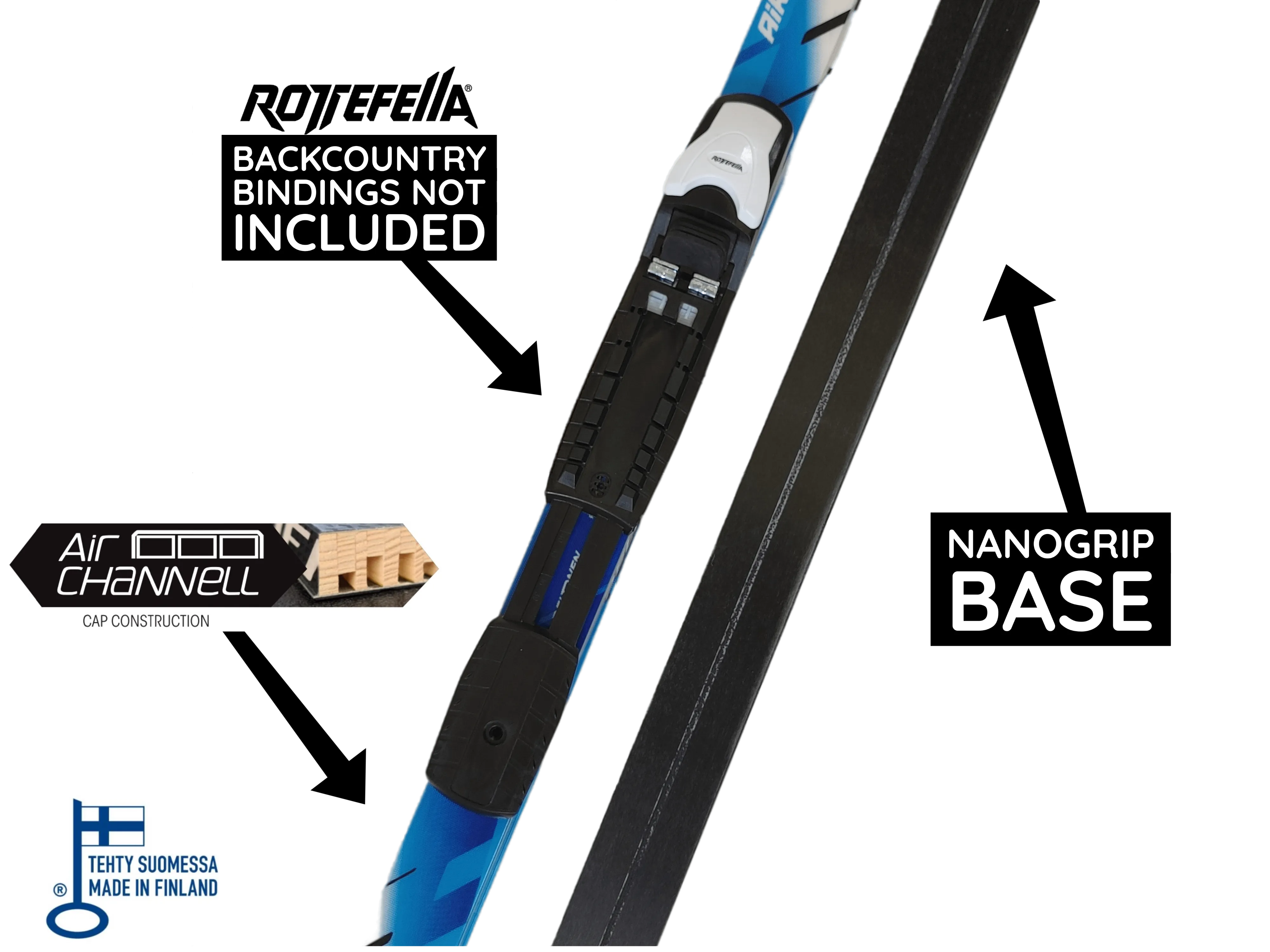 Peltonen Mountain Off-Track Classic NANOGRIP 2016 Skis 53-49-51mm Sidecut | 195cm