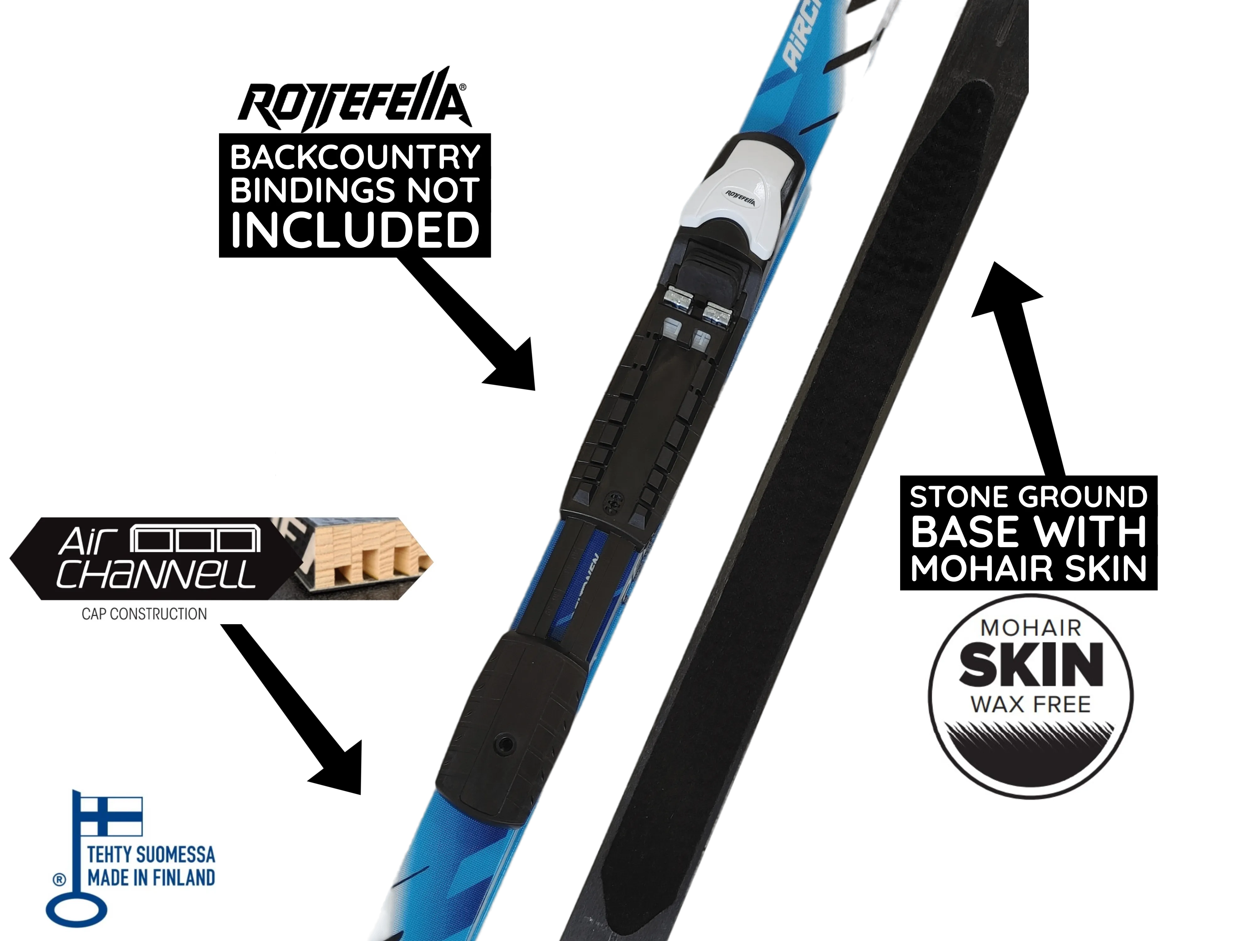 Peltonen Mountain Off-Track Classic SKIN 2016 Skis 53-49-51mm Sidecut | 195cm