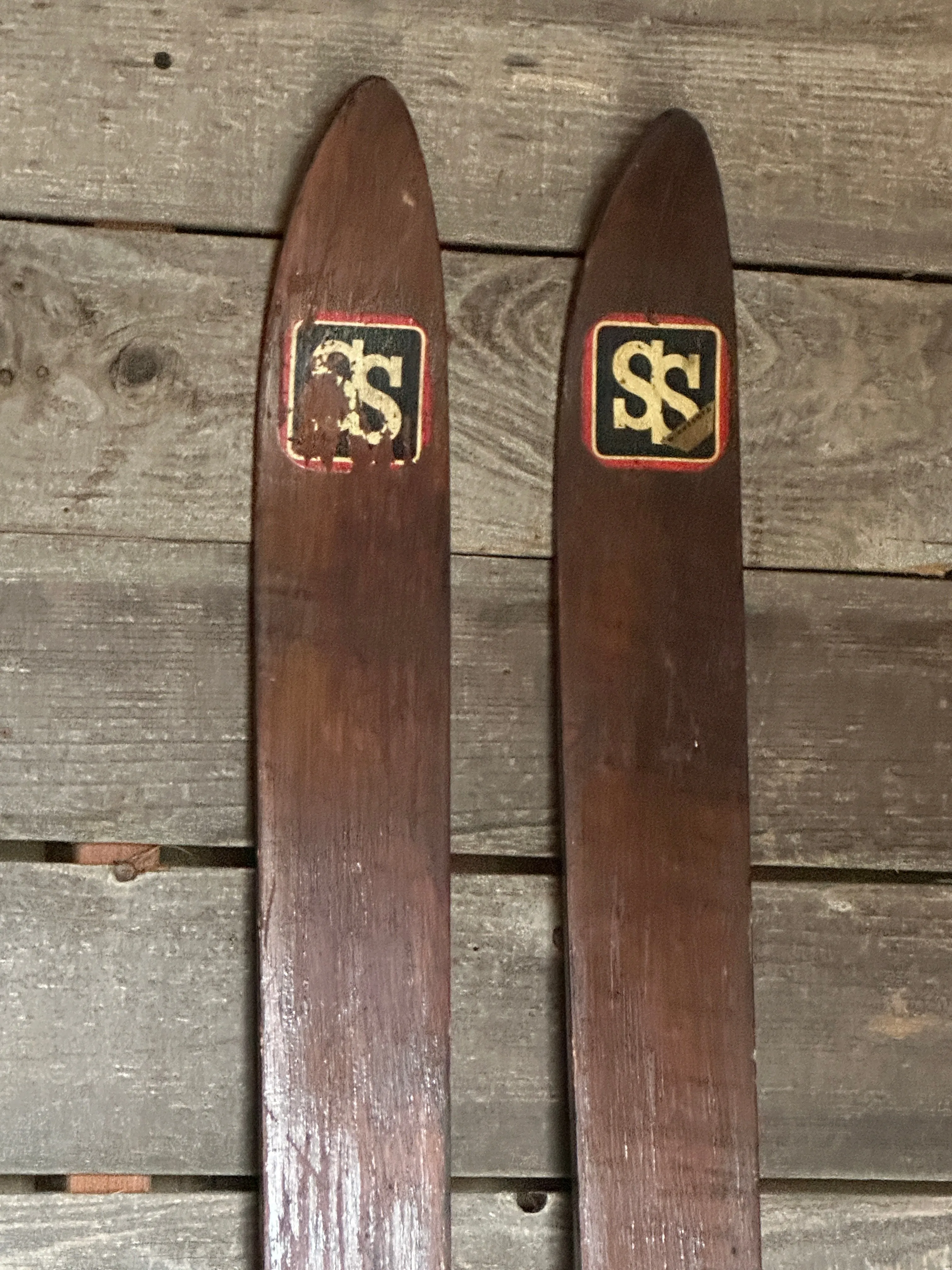 Vintage 1930s Downhill Skis