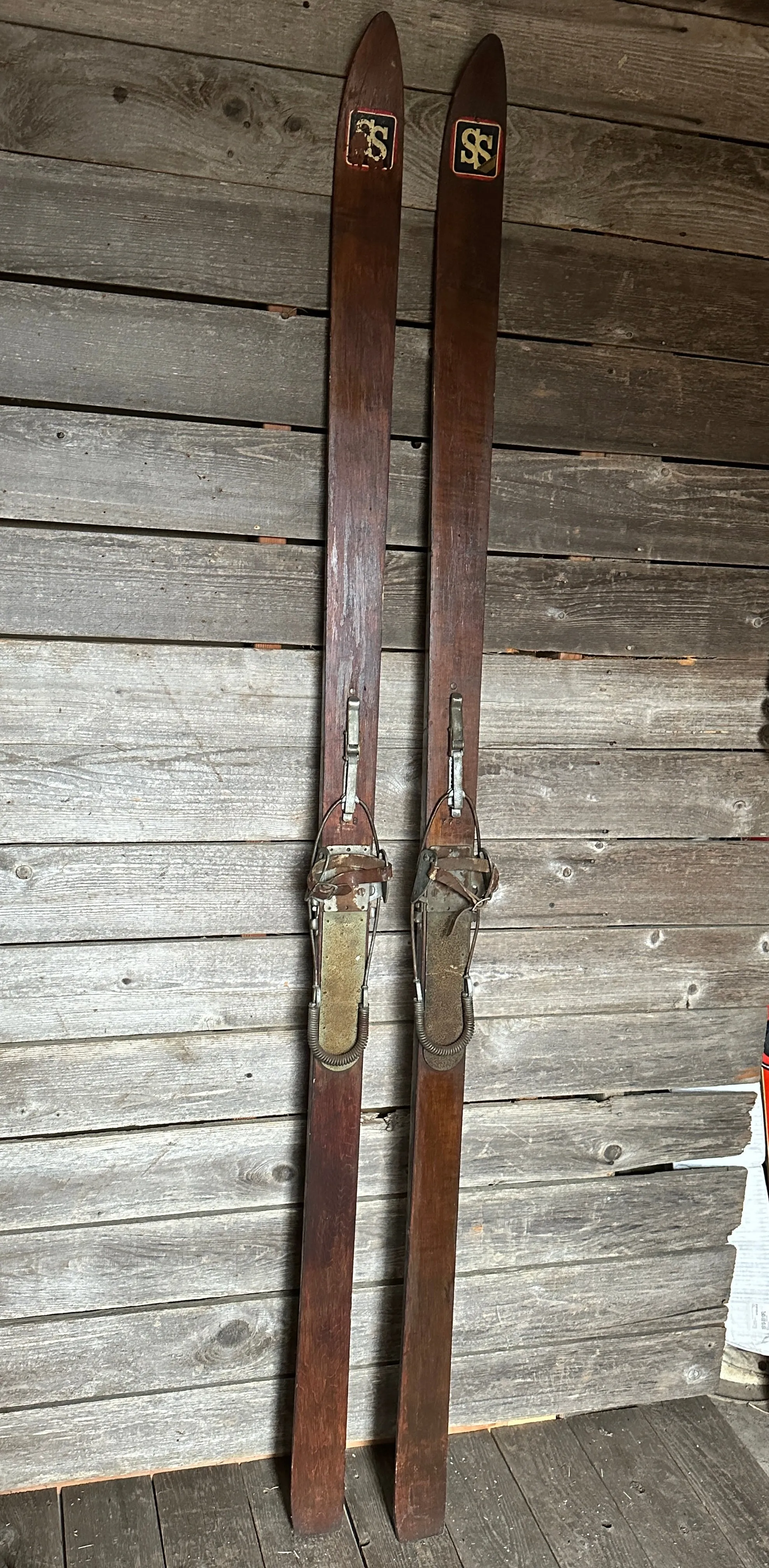 Vintage 1930s Downhill Skis