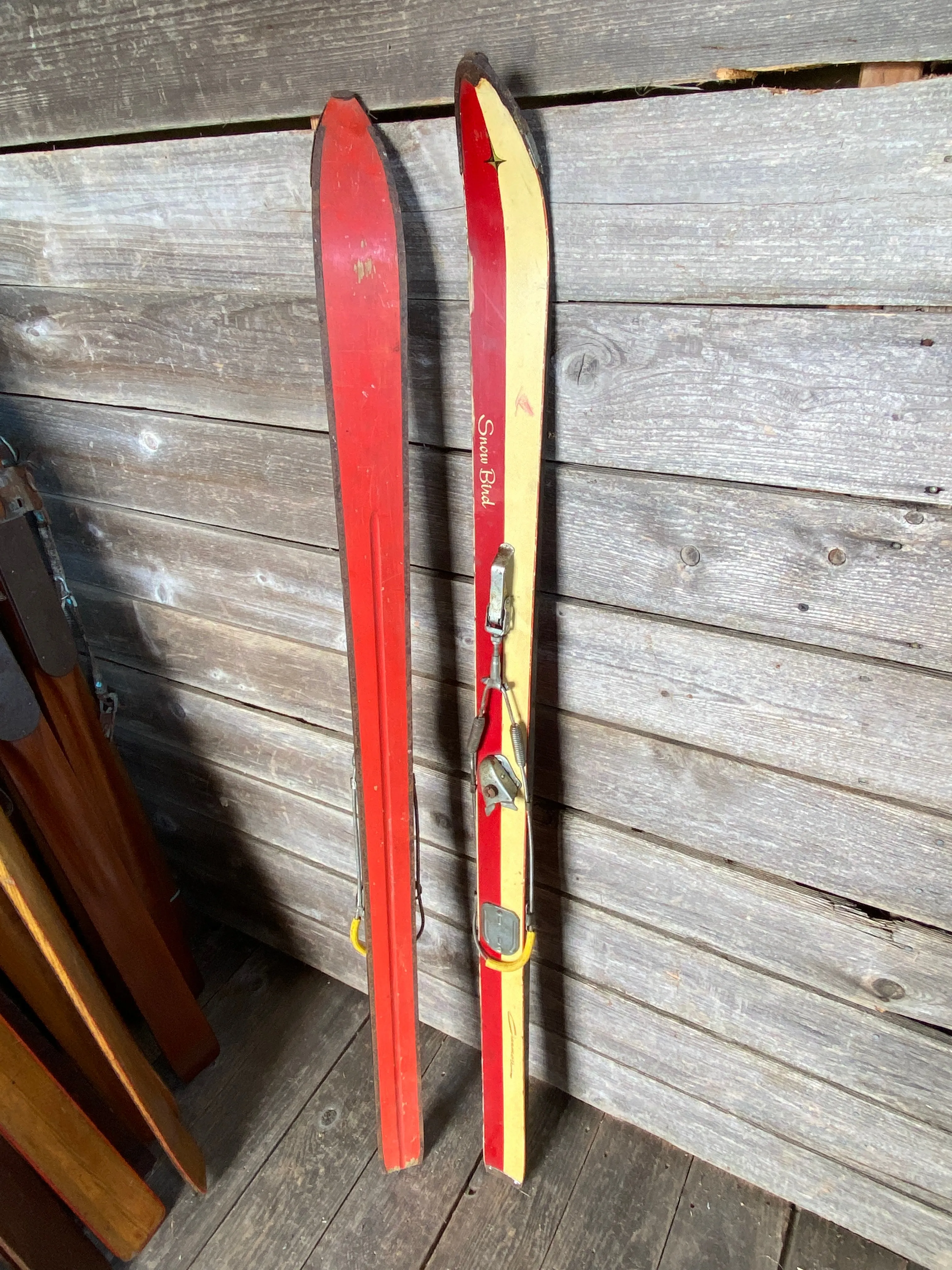 Vintage Kids Junior Skis - 1930s Snow Bird