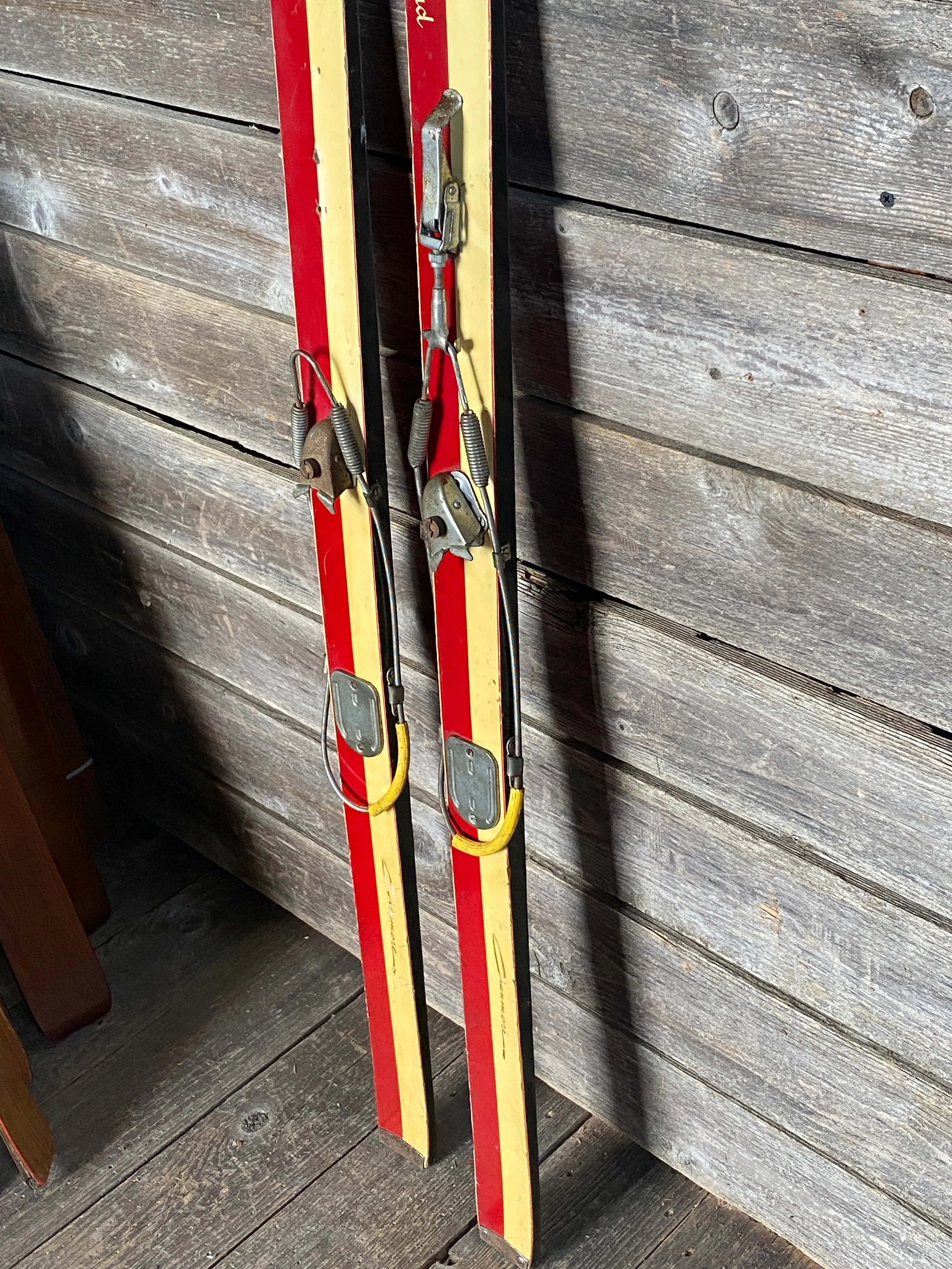 Vintage Kids Junior Skis - 1930s Snow Bird